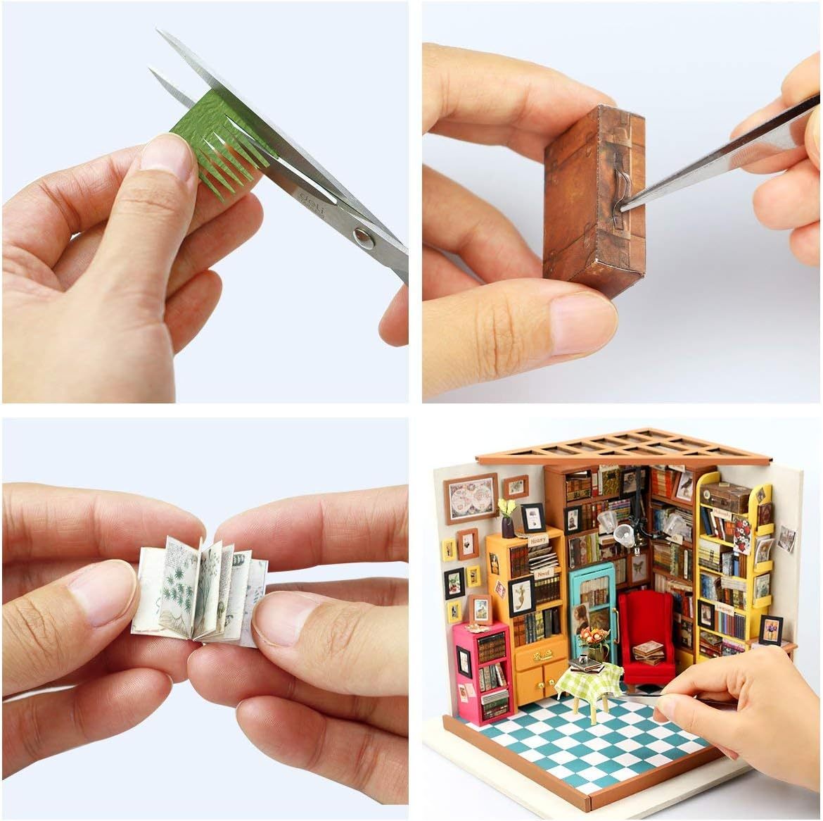 Miniatur Puppenhaus DIY – Handgemachtes Holzmodell zum Basteln