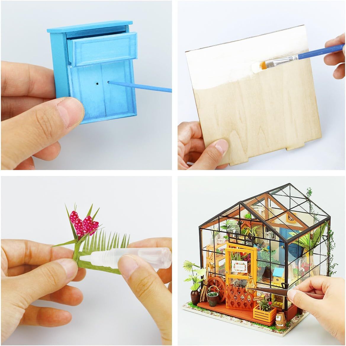 Miniatur Puppenhaus DIY – Handgemachtes Holzmodell zum Basteln