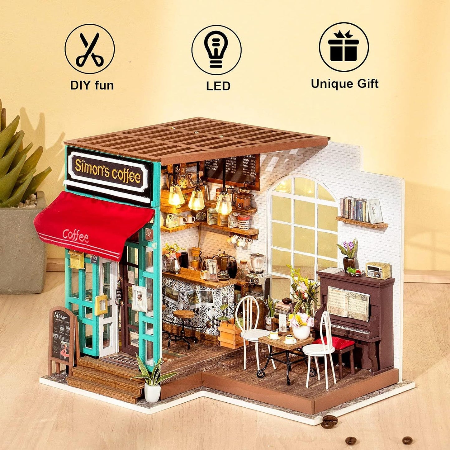 Miniatur Puppenhaus DIY – Handgemachtes Holzmodell zum Basteln