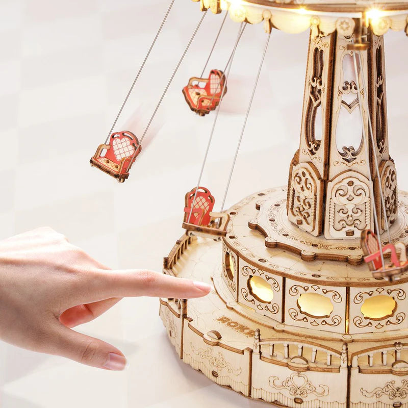 Magischer Swing Ride Musikbox 3D Holzpuzzle