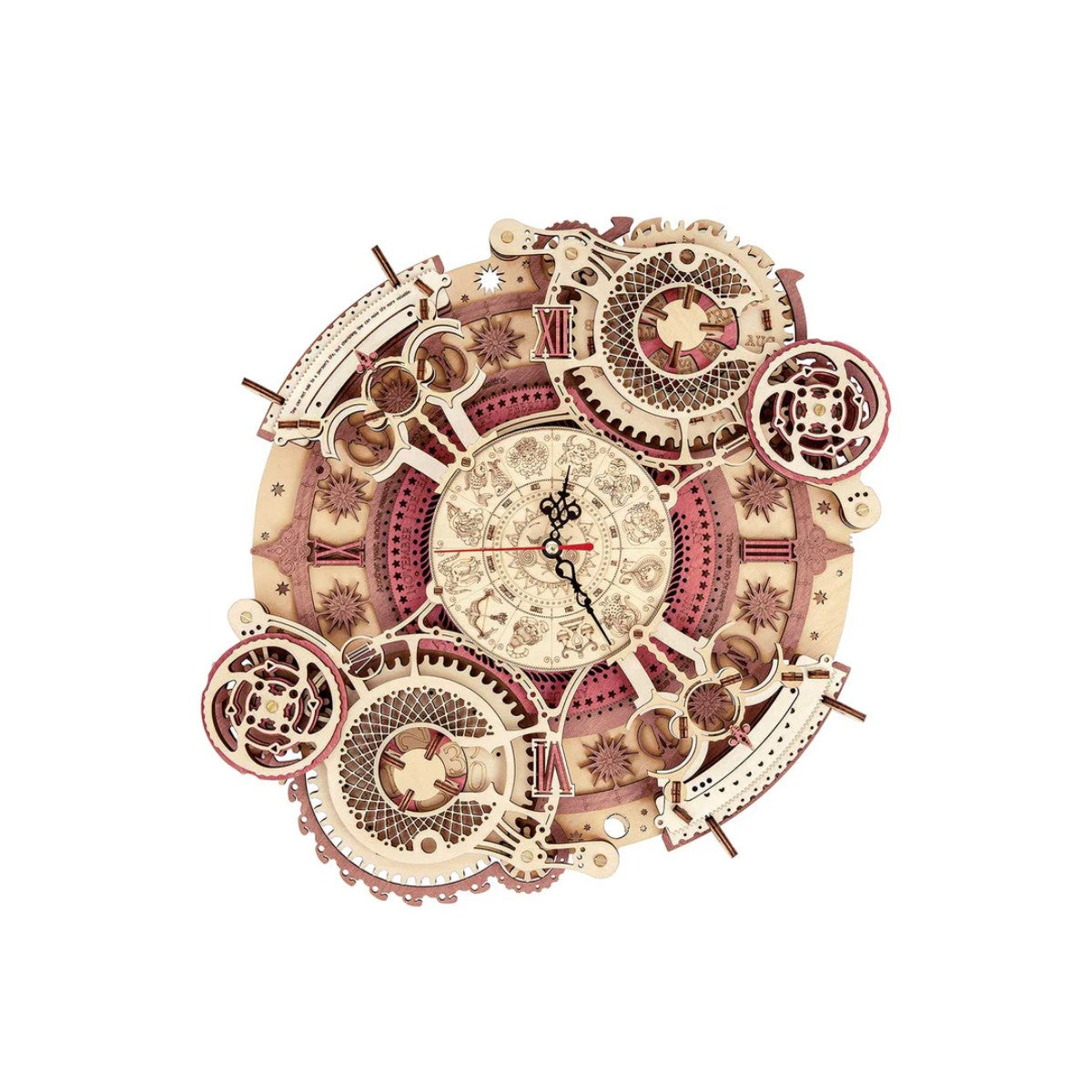 Zodiac Wall Clock 3D Wooden Puzzle - Model Kit for Kids & Adults