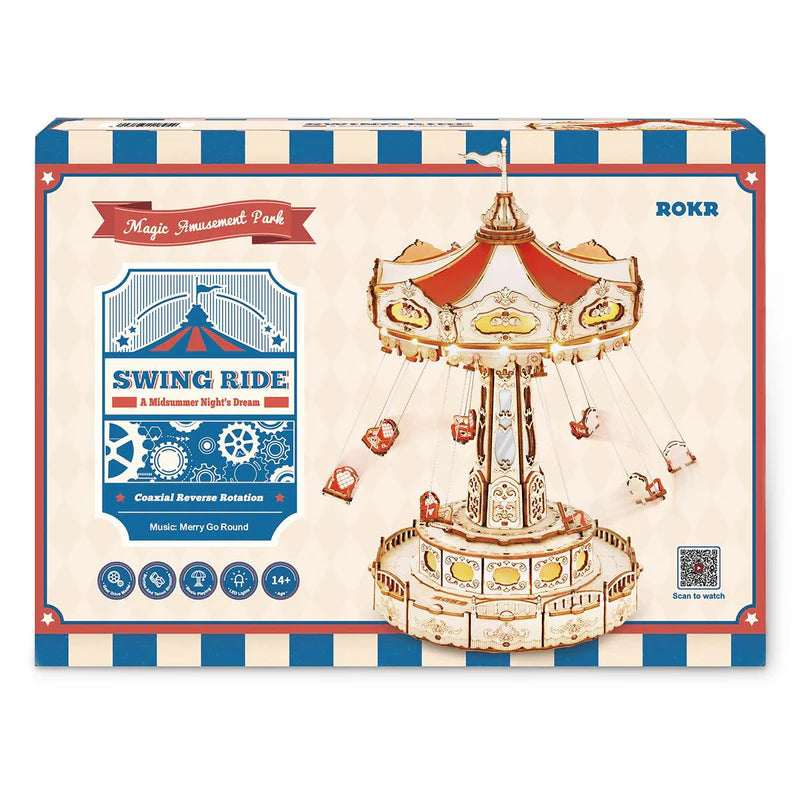 Magischer Swing Ride Musikbox 3D Holzpuzzle