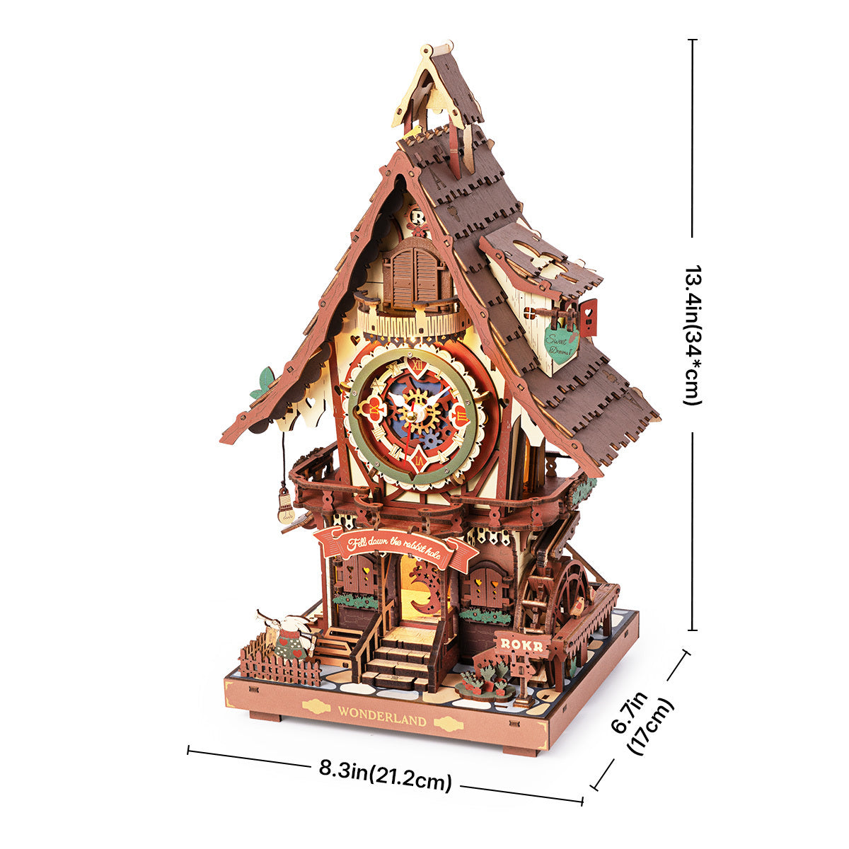 Guguklu Waldhaus-Uhr (3D Holzbausatz)