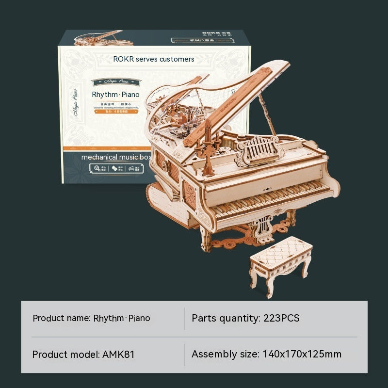 Magisches Musik-Piano 3D Puzzle mit Zahnrädern & Melodie