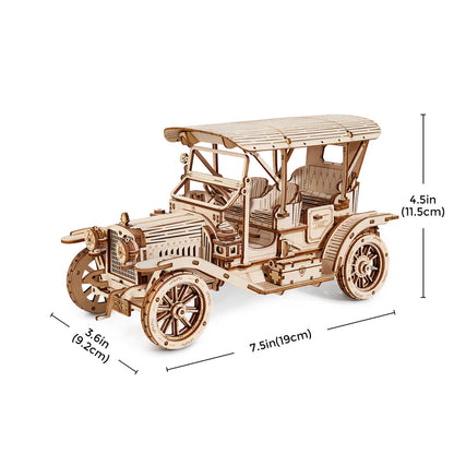 3D Holzauto Modellbausatz - Vintage Auto DIY Bausatz aus Holz für Erwachsene und Kinder