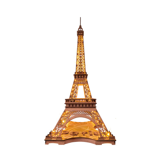 Eiffelturm 3D Holzpuzzle mit Lichtshow