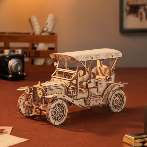 3D Holzauto Modellbausatz - Vintage Auto DIY Bausatz aus Holz für Erwachsene und Kinder