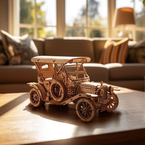 3D Holzauto Modellbausatz - Vintage Auto DIY Bausatz aus Holz für Erwachsene und Kinder