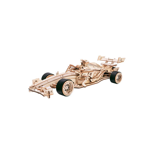 3D Holzpuzzle Rennwagen – Mechanisches Modell zum Selberbauen